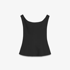ZARA PELUM FLARE CREPE TOP TANK